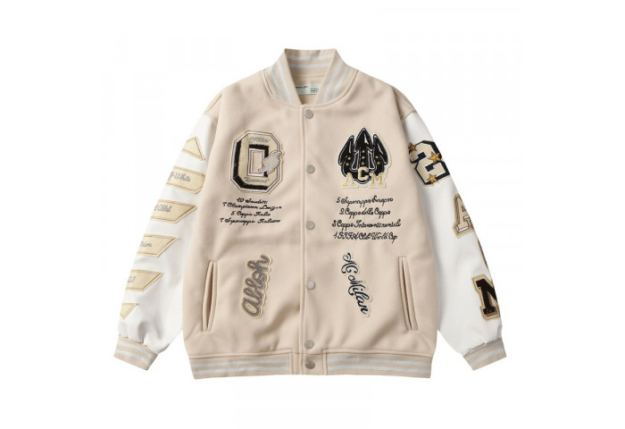0ff white varsity jacket