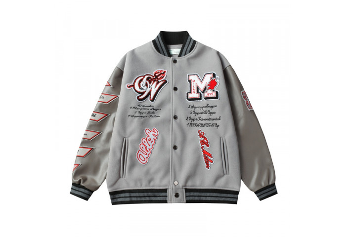 0ff white varsity jacket