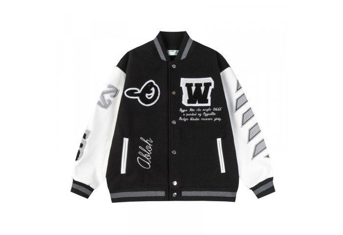 0ff white varsity jacket