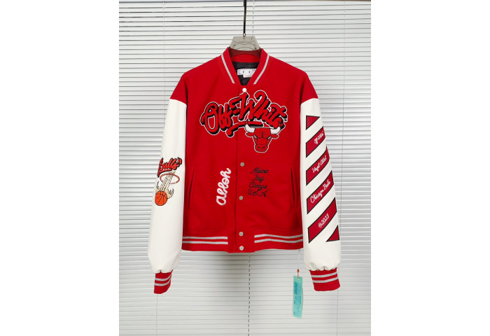 0ff white varsity jacket