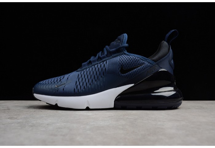 NIKE mens Air Max 270 "Midnight Navy" Black/ White AH8050-400