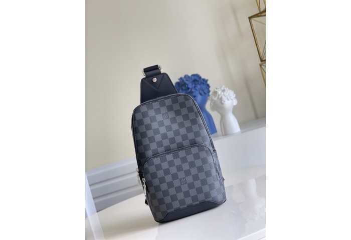 L1VV DAMIER GRAPHITE AVENUE SLING BAG-20*31*7cm