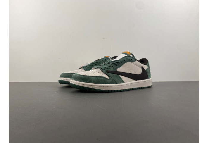 Travis Scott x Air Jordan 1 Low Top Green White DW7866-199