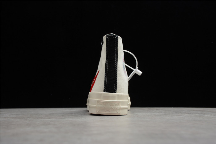 converse chuck taylor all-star 70s hi comme des garcons play white 150205c