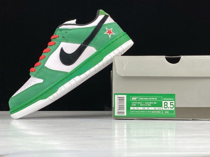 nike dunk sb low heineken 304292-302