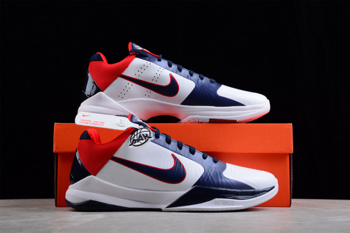 nike kobe 5 protro white/obsidian 386430-103