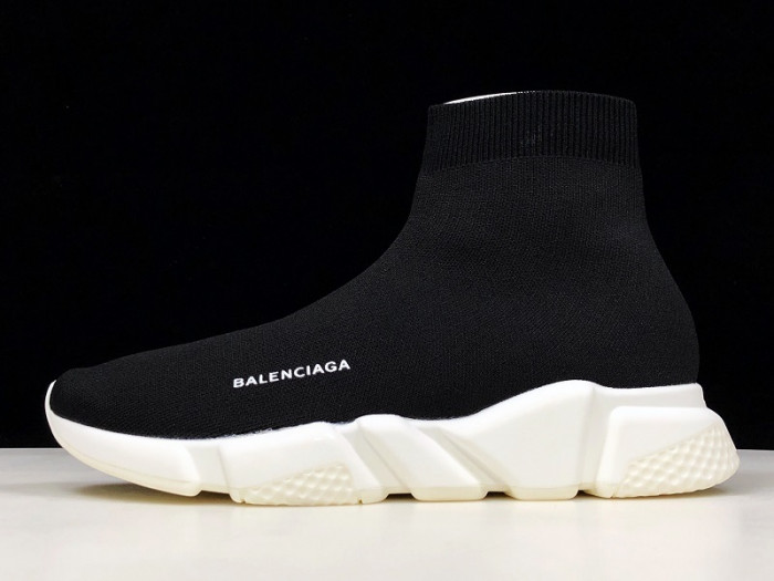 Balen Stretch Mesh High Top Sneaker Black White 483502 W05G0 1000