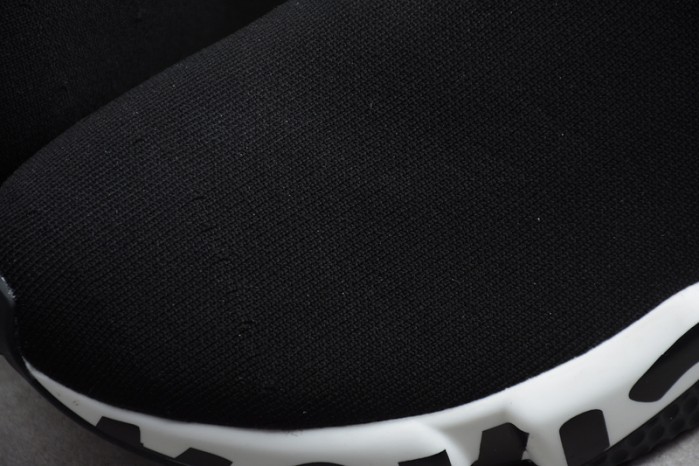 balen speed graffiti trainers black white 605972 w05ge 1015