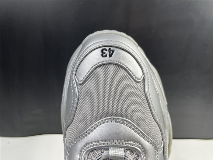 balen triple s sneaker silver 536737 w2fs2 8100