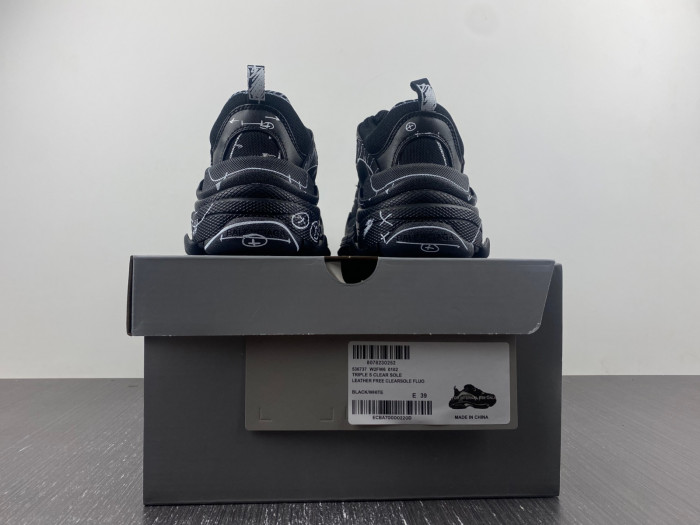 balen triple s black 536737 w2fw6 0102