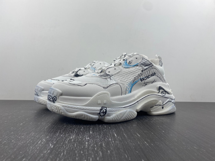 balen triple s white 536737 w3srb 9014