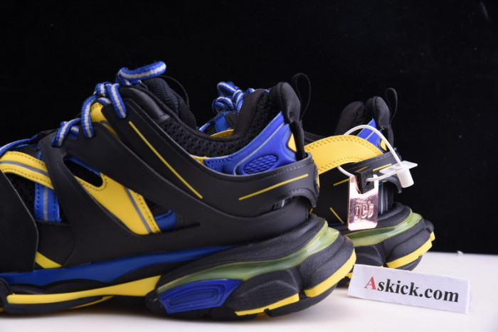 Balenciaga Track Sneakers BLACK FLUORESCENT YELLOW BLUE 542023 W1GB1 1121