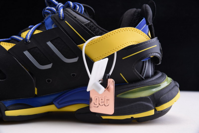 Balenciaga Track Sneakers BLACK FLUORESCENT YELLOW BLUE 542023 W1GB1 1121