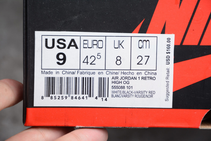 air jordan 1 retro high og chicago (2015) 555088-101