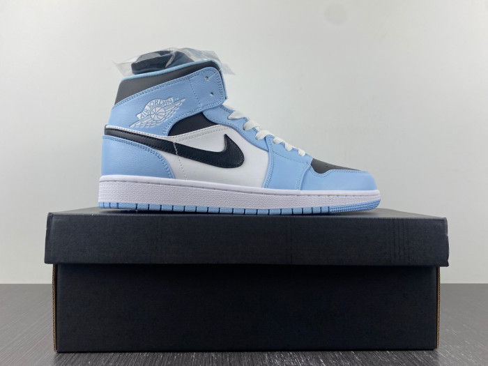 air jordan 1 mid ice blue (gs) 555112-401