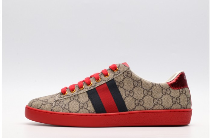 gu ace embroidered low-top sneaker