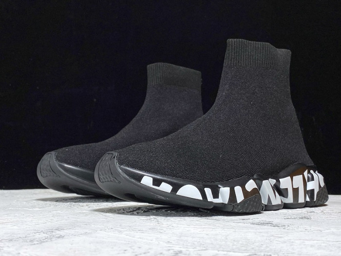 balen speed graffiti trainers black 605972 w05ge 1006