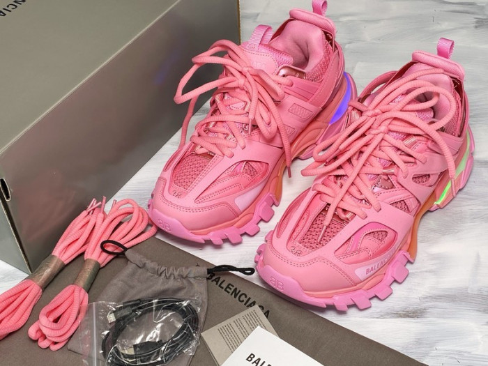 Balen Track Sneakers Pink LED w1gb9-9079