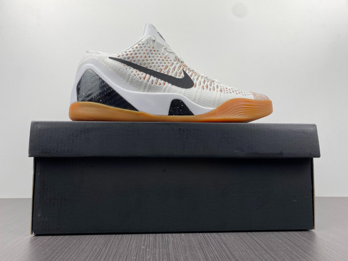 nike kobe 9 elite premium low htm milan white multi-color 698595-109