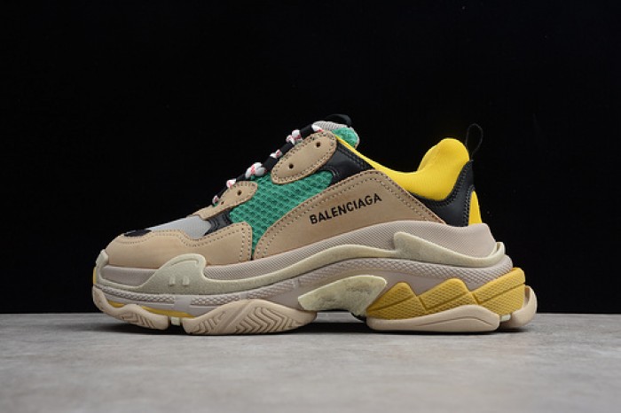 balen triple s w06e1-1000 beige/green-yellow