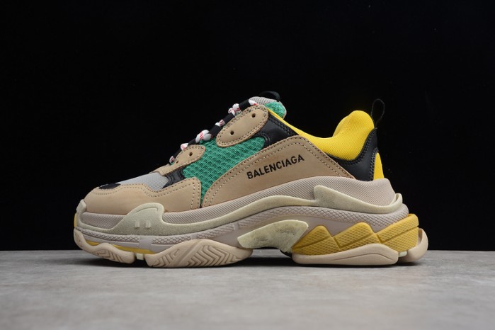 balen triple s w06e1-1000 beige/green-yellow