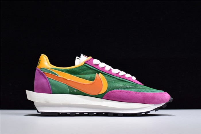 sacai nike ldv waffle green pink yellow bv0073-301