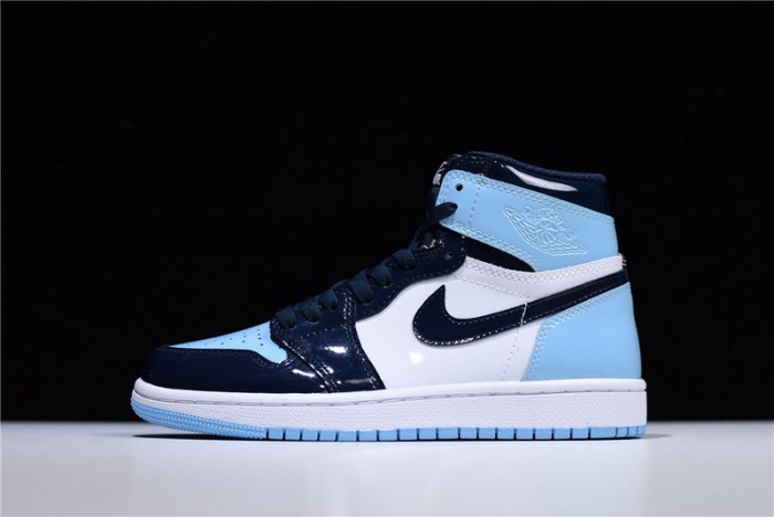 air jordan 1 unc blue chill patent leather cd0461-401