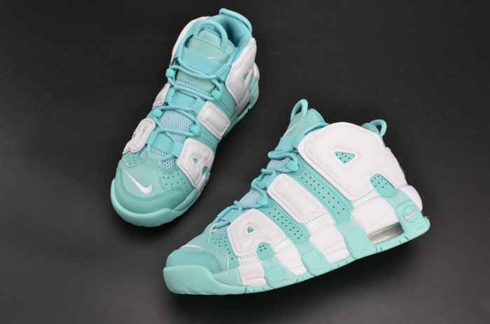nike air more uptempo gs “island green” womens 415082-300