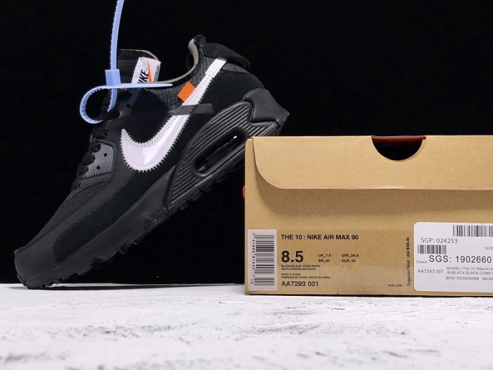 of x nike air max 90 black aa7293-001