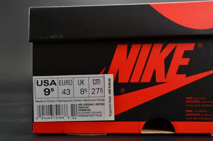 air jordan 1 retro bred "banned" (2016) 555088-001