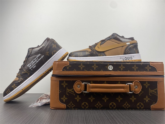 l*v x of x air jordan 1 customs aq0818-201