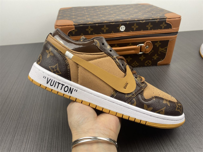 l*v x of x air jordan 1 customs aq0818-201