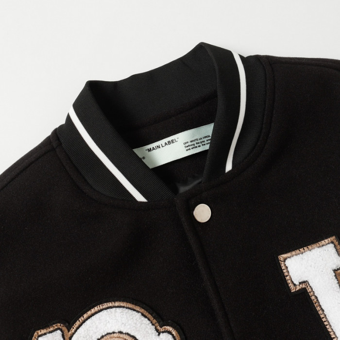 0ff white varsity jacket