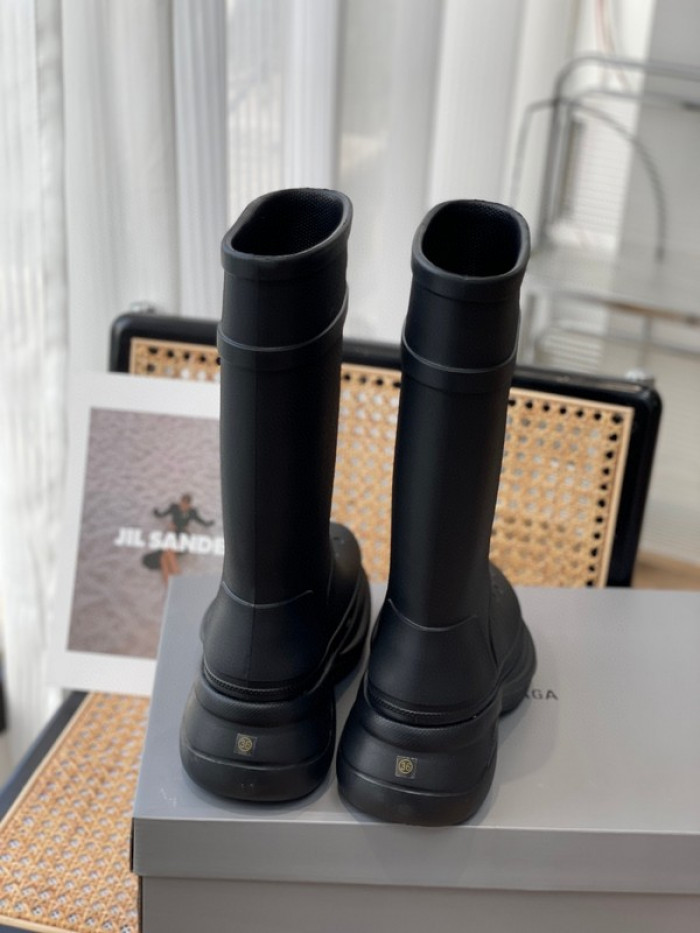 balen x Cr*0*s rubber rain boots-black