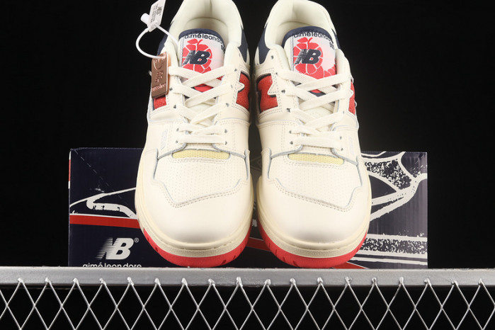 new balance 550 aime leon dore white navy red bb550a3