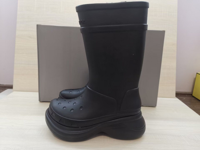 balen x Cr*0*s rubber rain boots-black