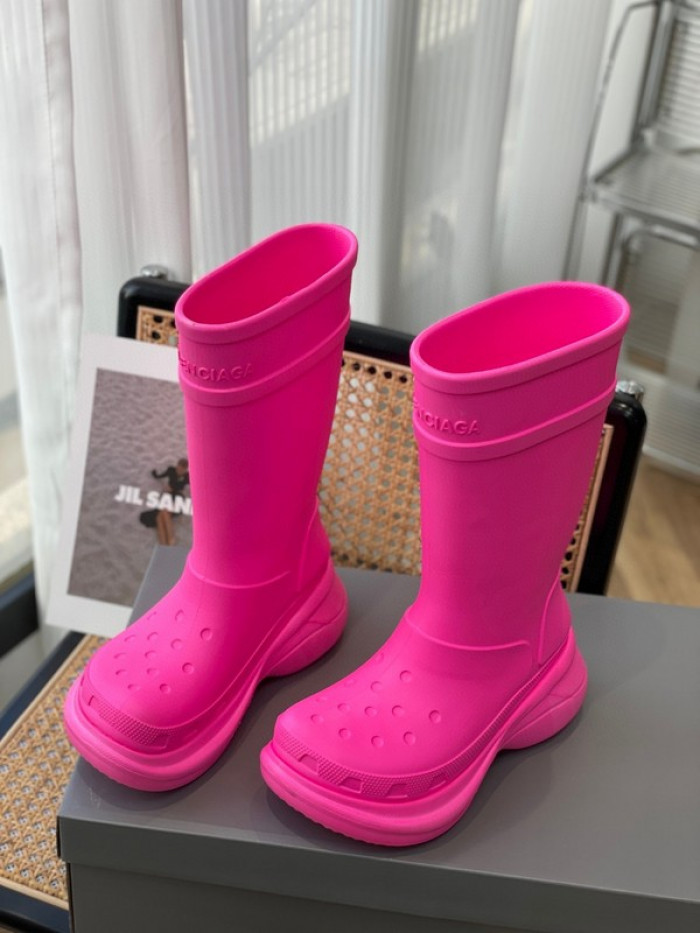 balen x Cr*0*s rubber rain boots-pink