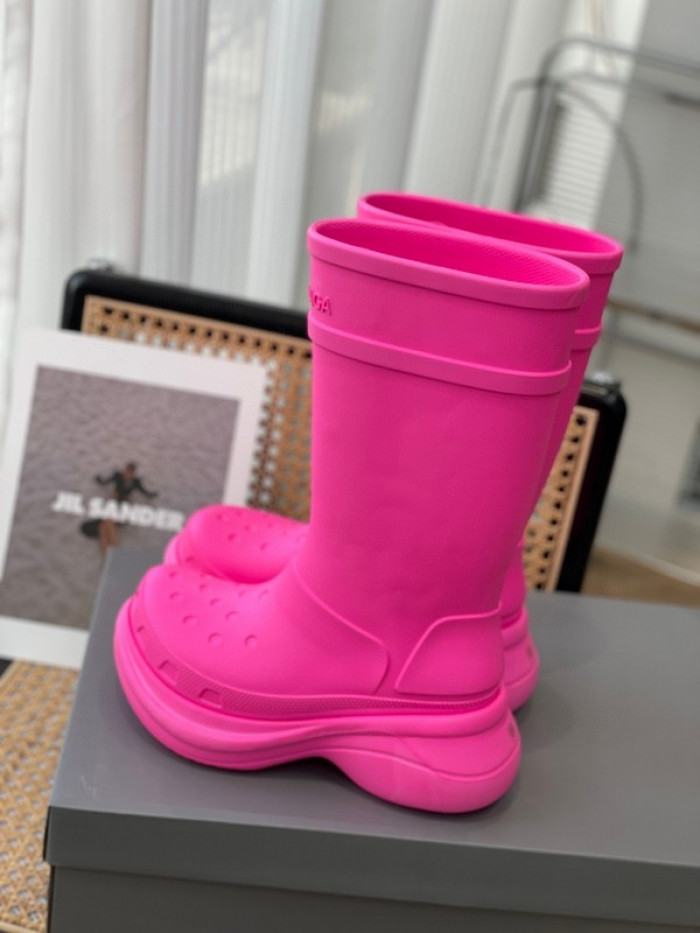 balen x Cr*0*s rubber rain boots-pink
