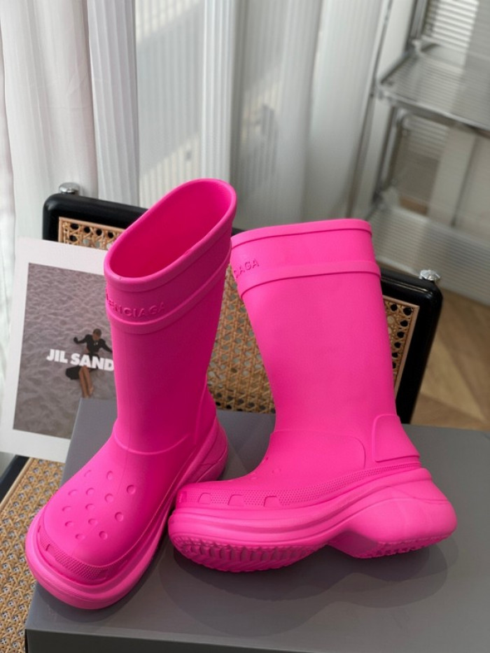 balen x Cr*0*s rubber rain boots-pink