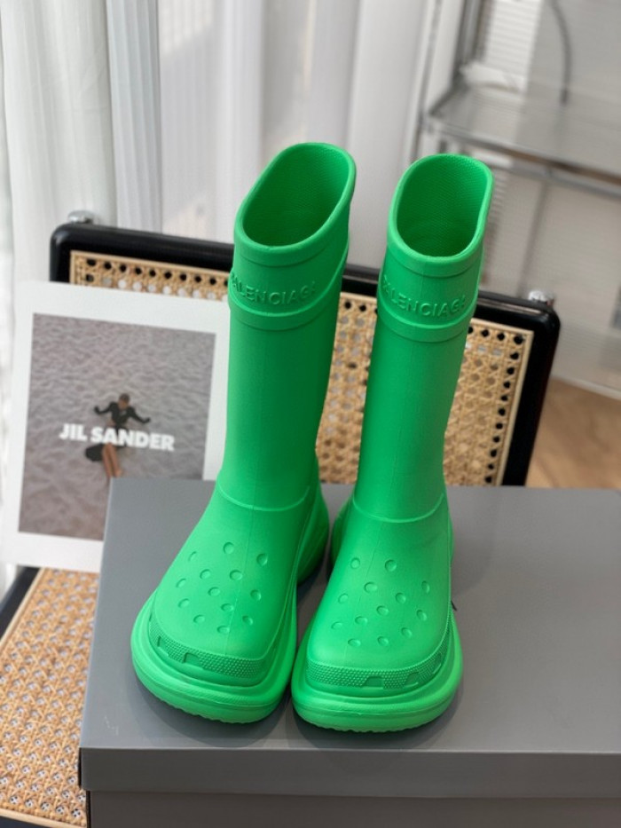 balen x Cr*0*s rubber rain boots-green