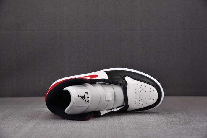 air jordan 1 mid gym red off noir bq6472-160