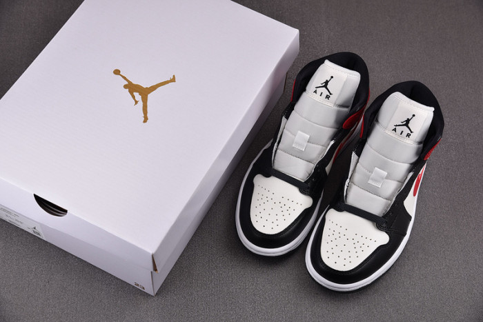 air jordan 1 mid gym red off noir bq6472-160