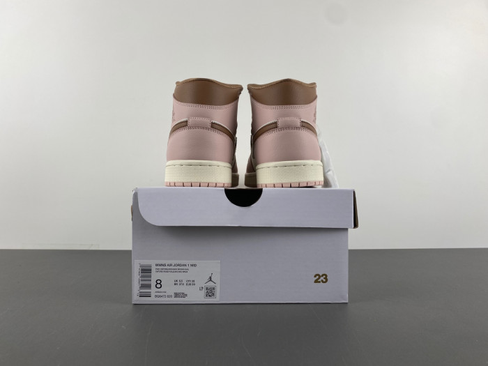 Air Jordan 1 Mid Pink Oxford Brown BQ6472-620