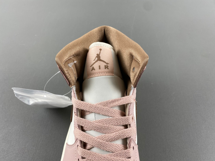 Air Jordan 1 Mid Pink Oxford Brown BQ6472-620