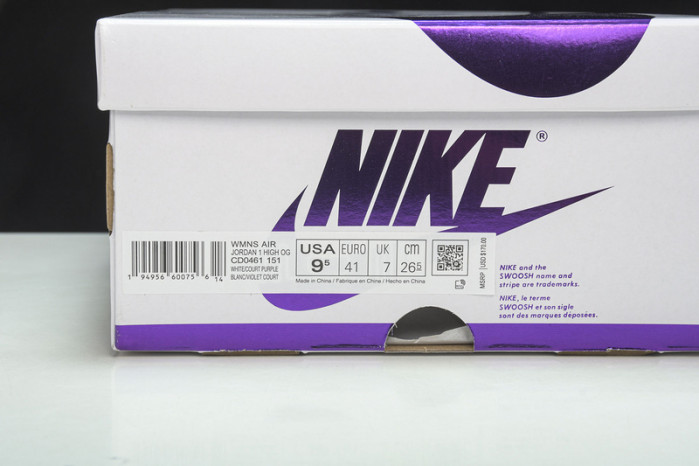 air jordan 1 retro high court purple (w) cd0461-151