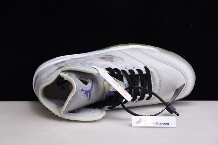 of x air jordan 5 sp grey green ct8480-105