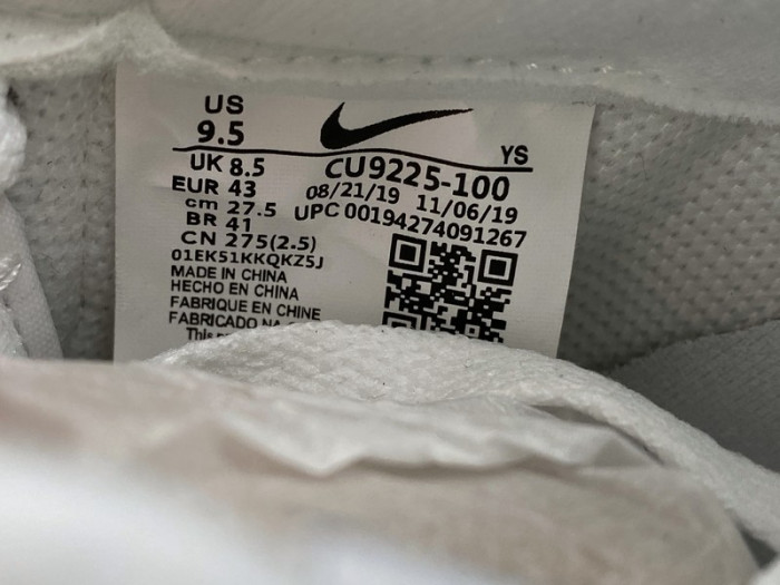 nike air force 1 low white cu9225-100