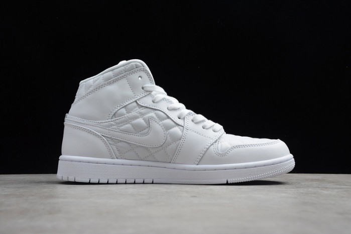 air jordan 1 mid quilted white (w) db6078-100