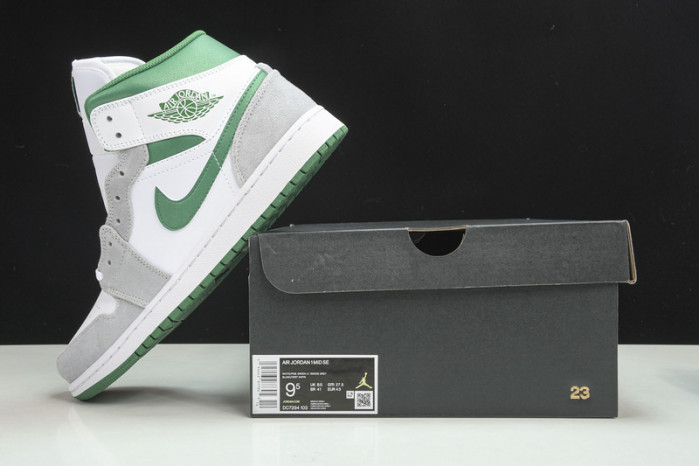 air jordan 1 mid grey green dc7294-103