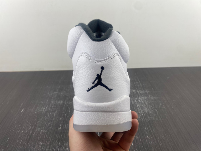 air jordan 5 white/black-sail-metallic silver dd0587-110